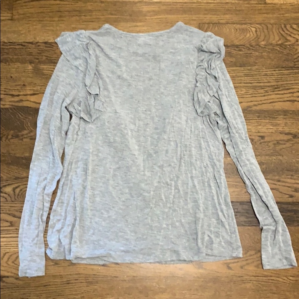 Abound Grey Ruffle Top - Picture 4 of 4